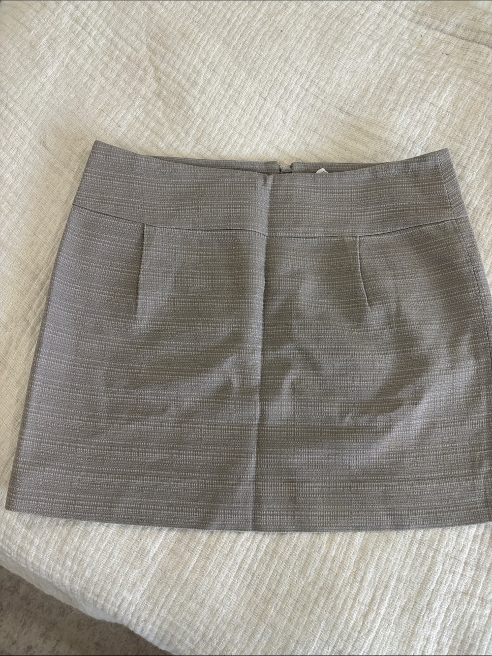 J. Crew Gray Textured Mini Skirt